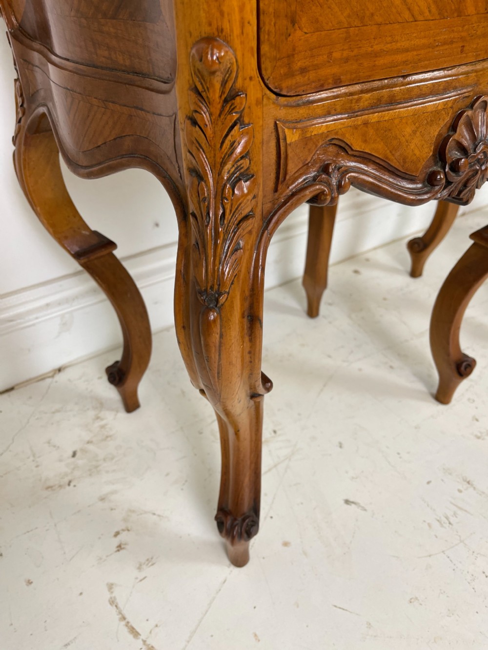 Pair Of French Walnut Nightstands  View VI