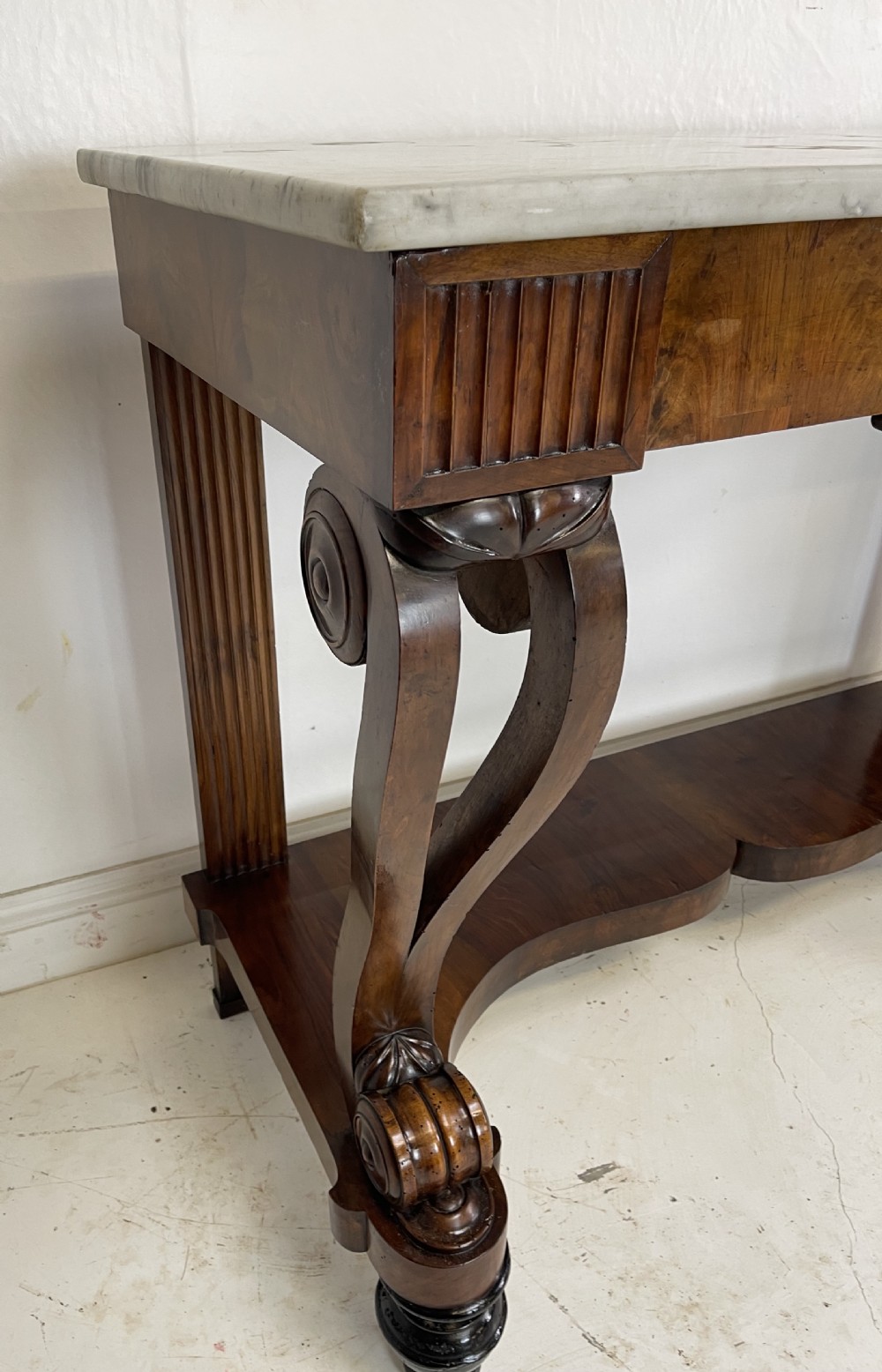 A Fine Pair Of walnut Italian Console Tables  View XV
