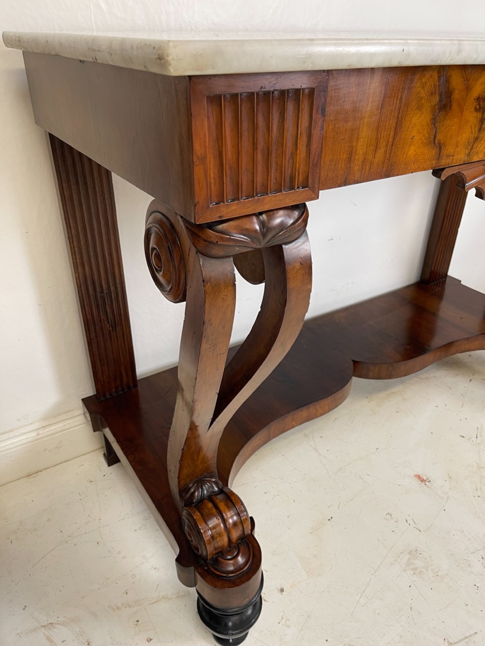 A Fine Pair Of walnut Italian Console Tables  View XVII