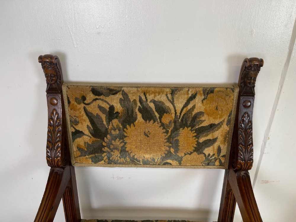 Pair Of French Walnut Armchairs With Rams Heads  View VIII