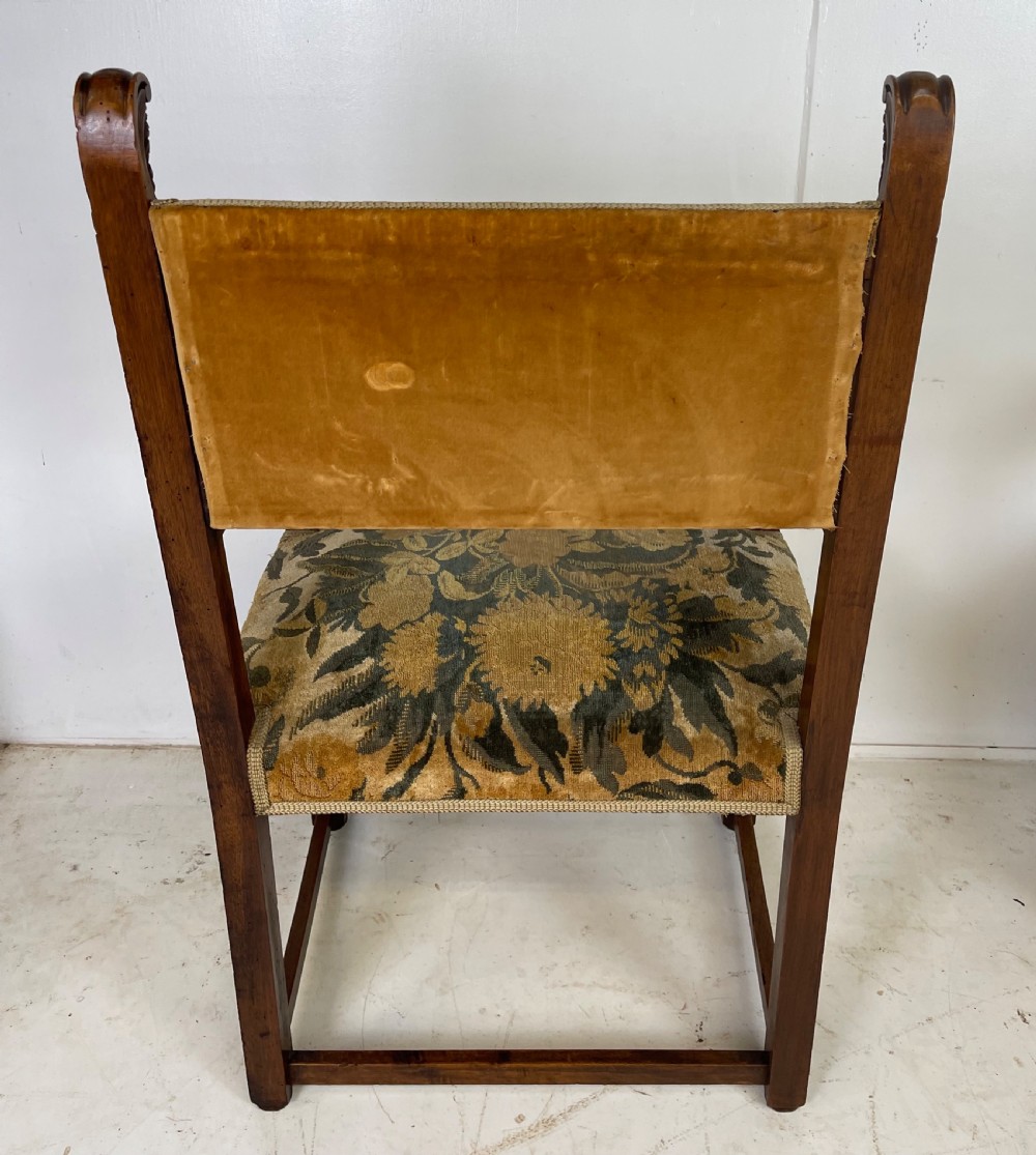 Pair Of French Walnut Armchairs With Rams Heads  View XII