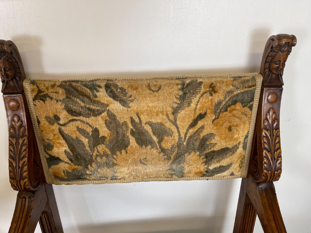 Pair Of French Walnut Armchairs With Rams Heads  View XIV