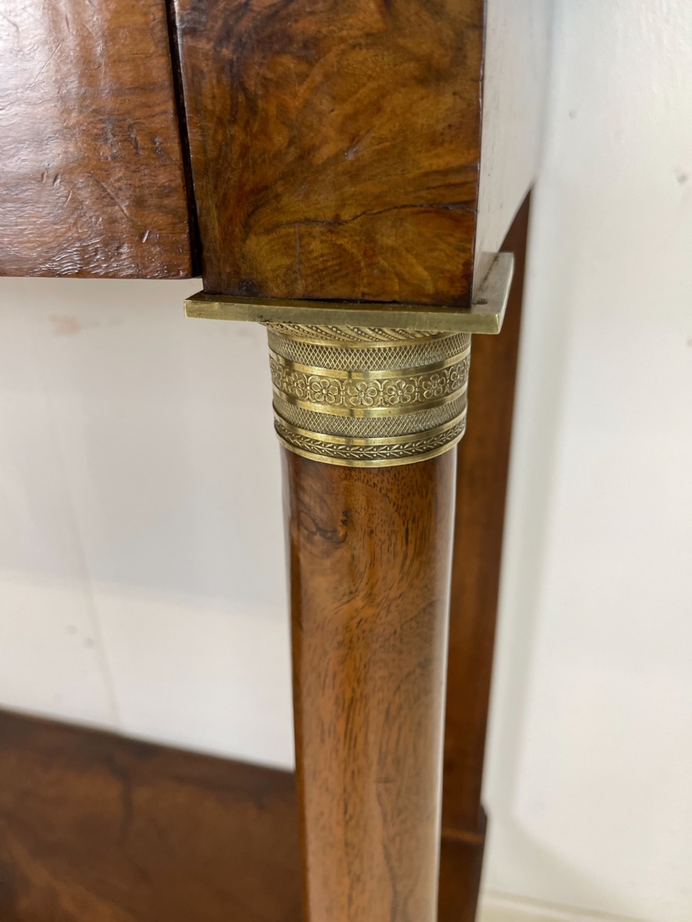 French Walnut Empire Console Table  View II