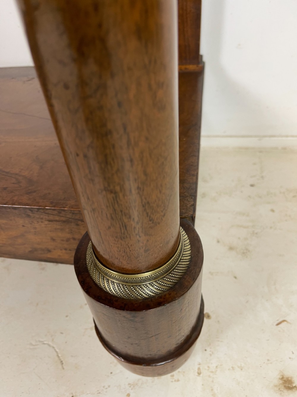 French Walnut Empire Console Table  View III