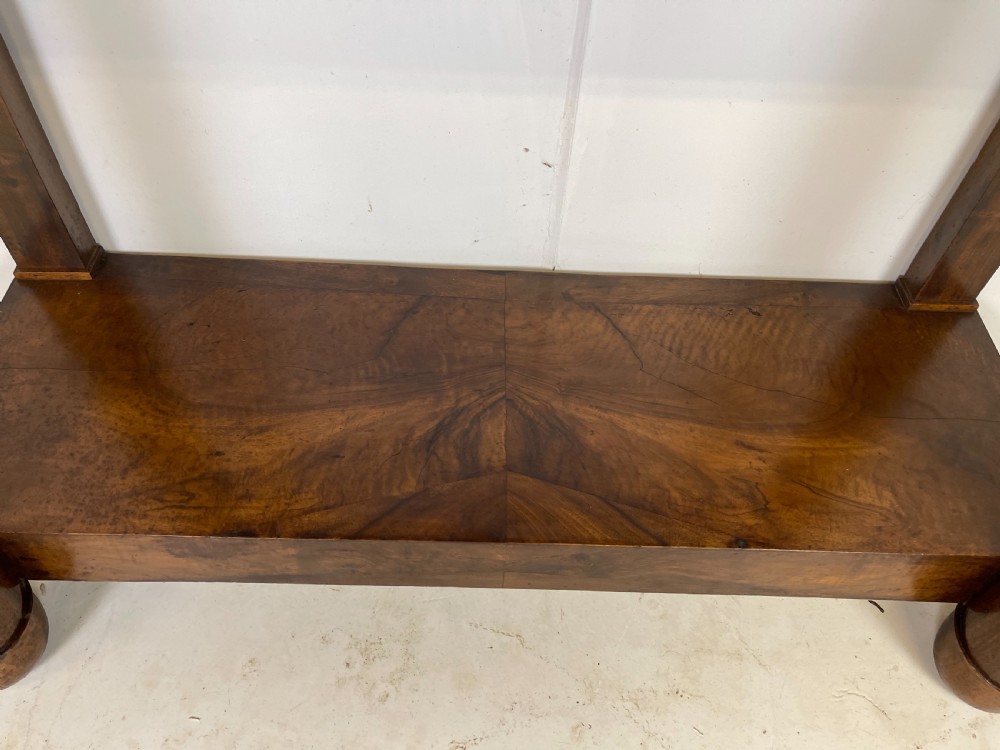 French Walnut Empire Console Table  View IV
