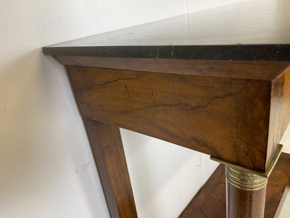French Walnut Empire Console Table  View XIII