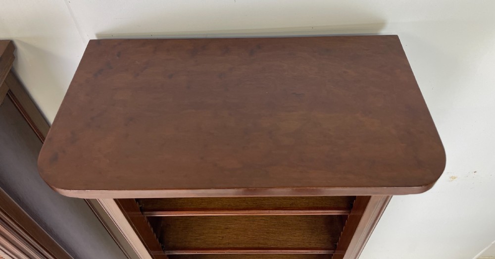 Pair of Plum pudding Mahogany bookcases  View IV