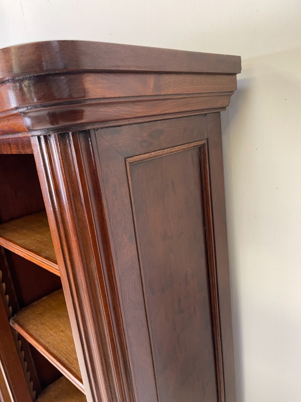 Pair of Plum pudding Mahogany bookcases  View VII
