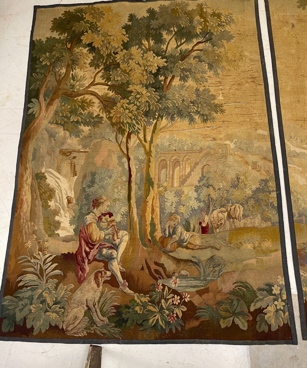 Pair of late 18th Century Aubusson Tapestry  View IV