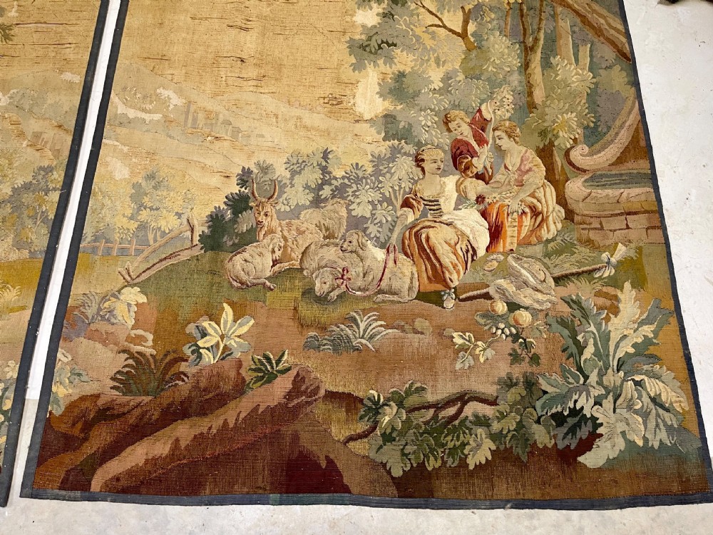 Pair of late 18th Century Aubusson Tapestry  View V