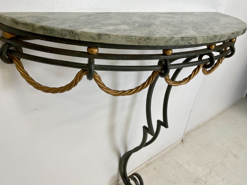 Wrought Iron Art Deco Console Table View V