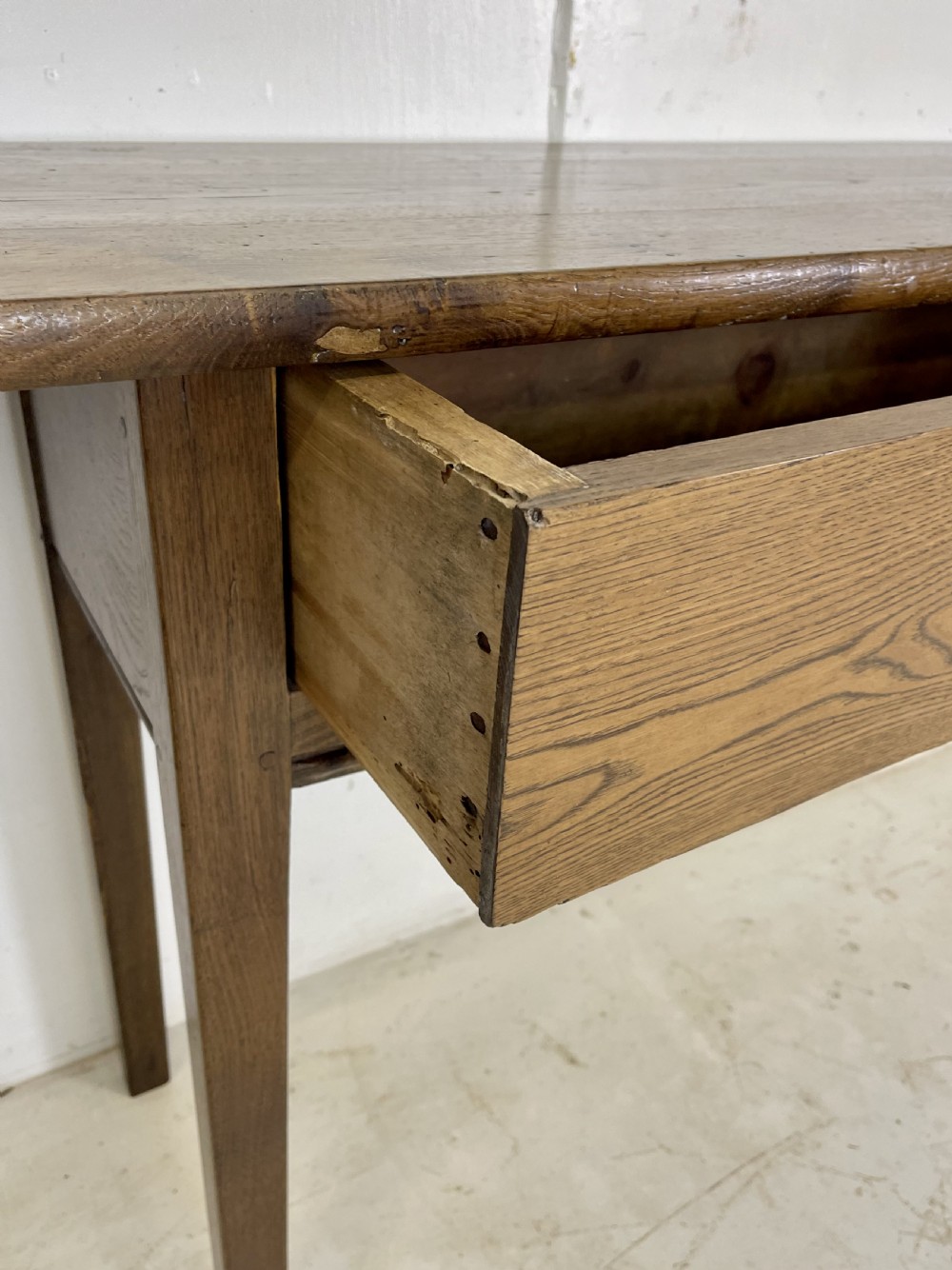 Simple French Oak Serving Table View VI