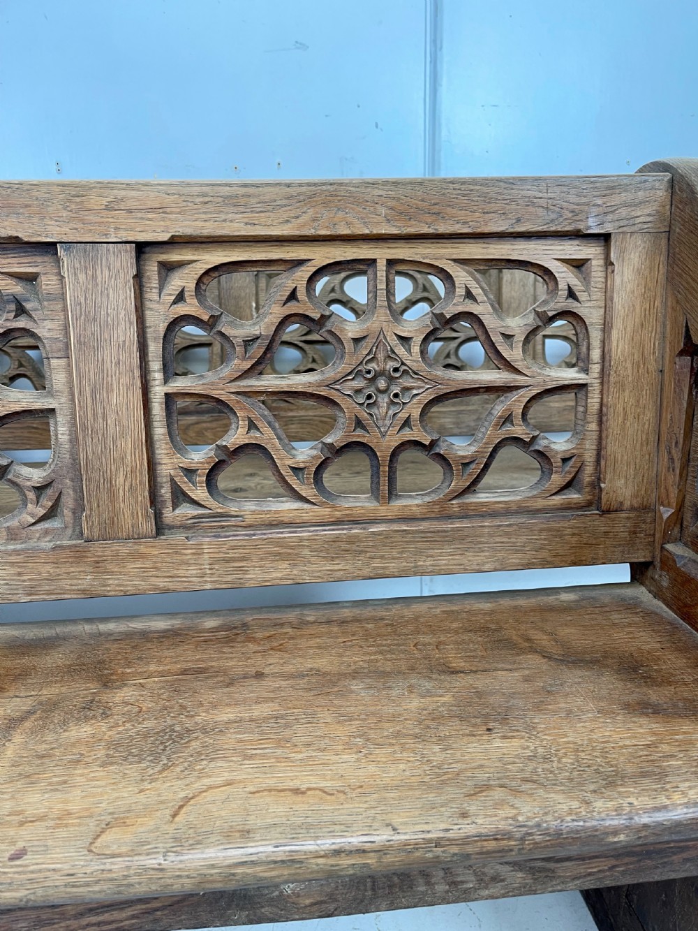 Pair of Victorian Gothic Benches View V