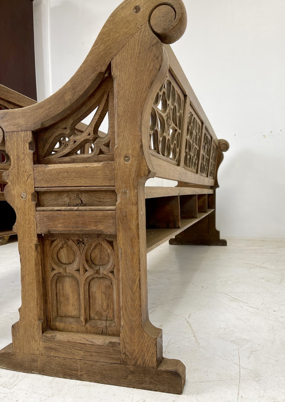 Pair of Victorian Gothic Benches View X