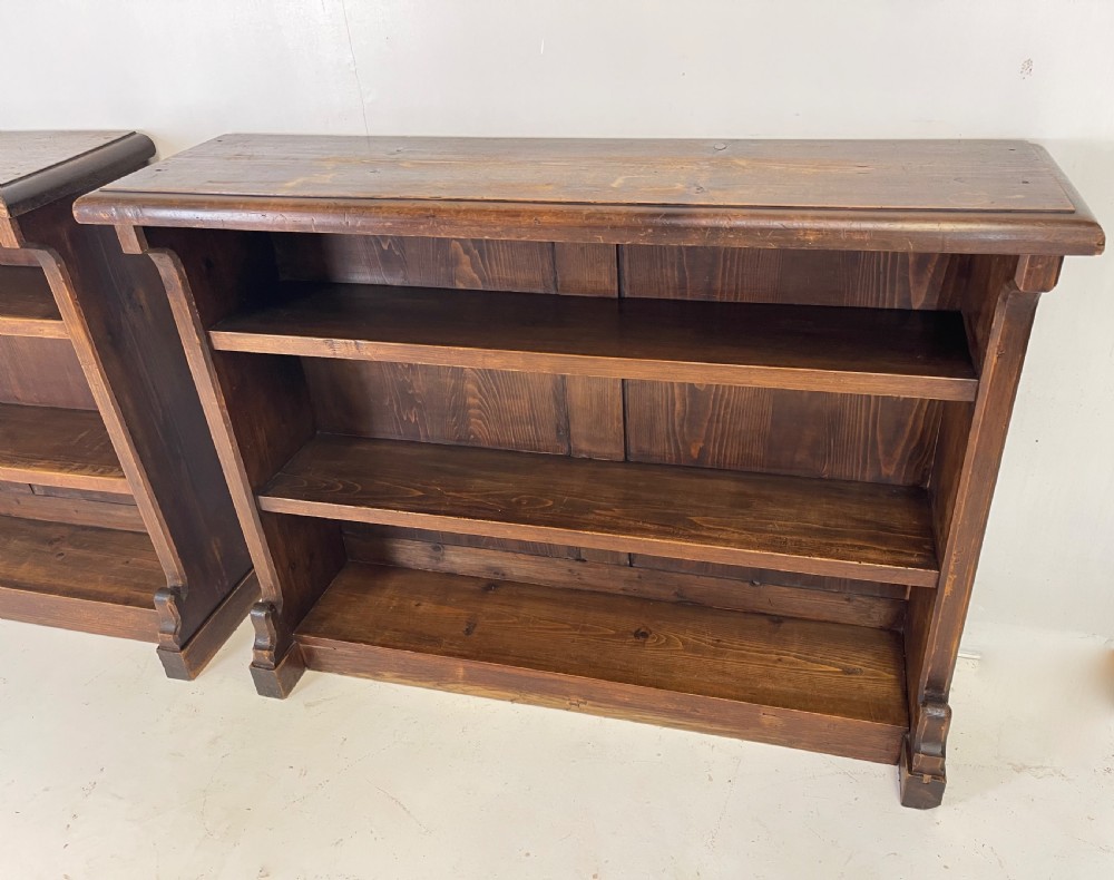 Pair of 19 th Century Pine Bookcases View III