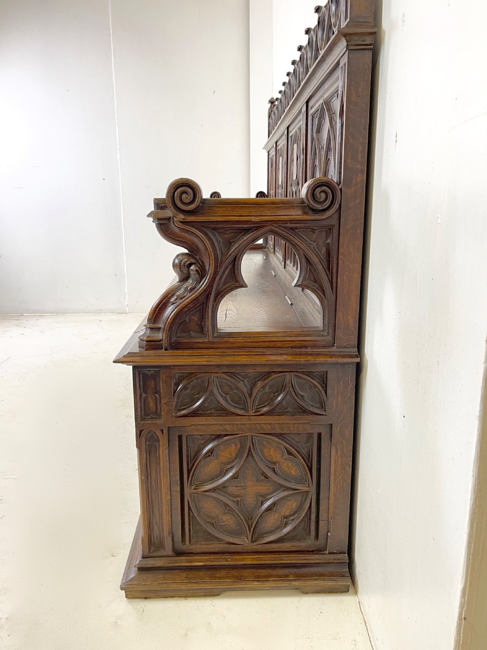 Victorian Gothic Hall Bench View III