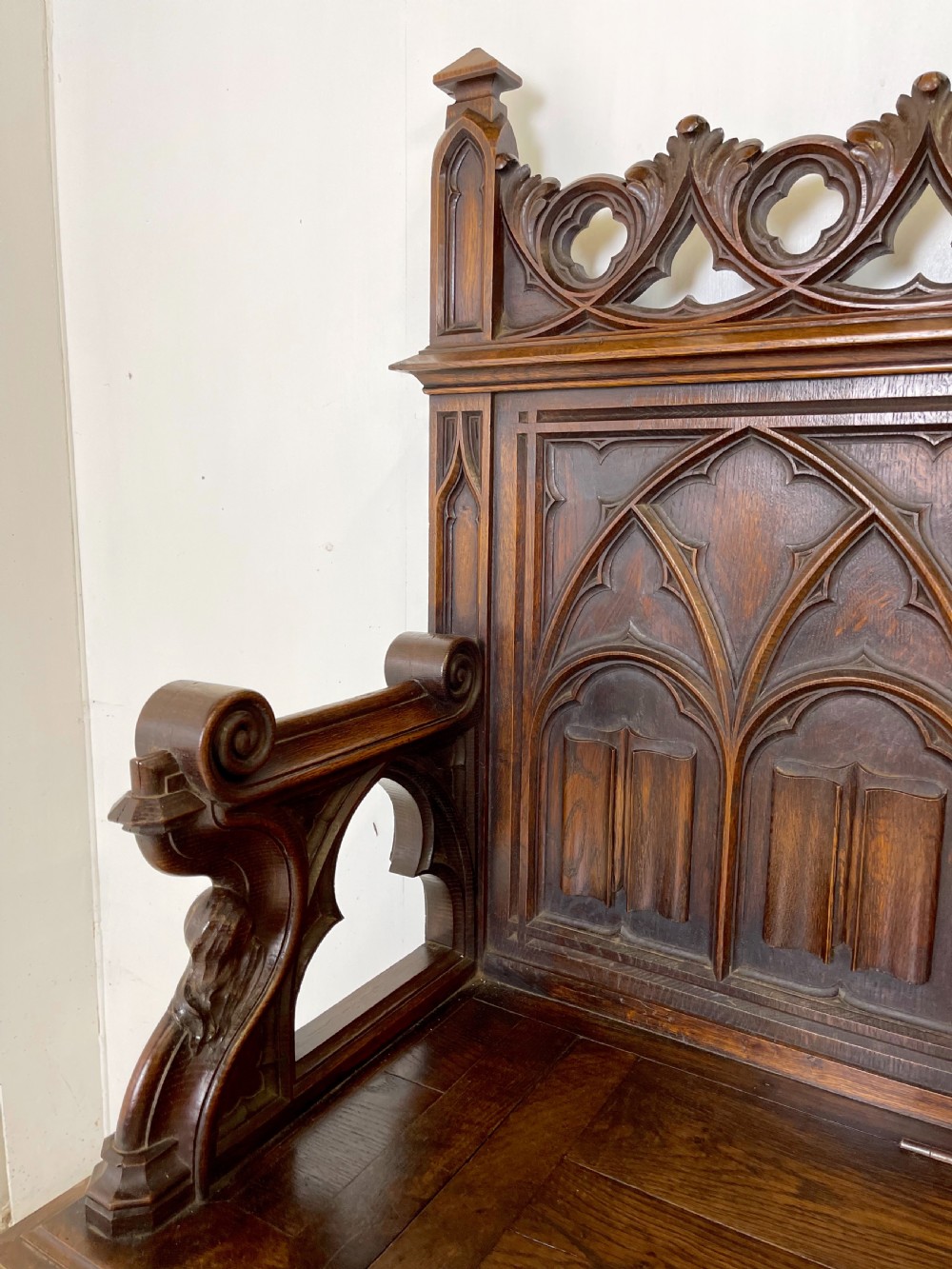 Victorian Gothic Hall Bench View VIII