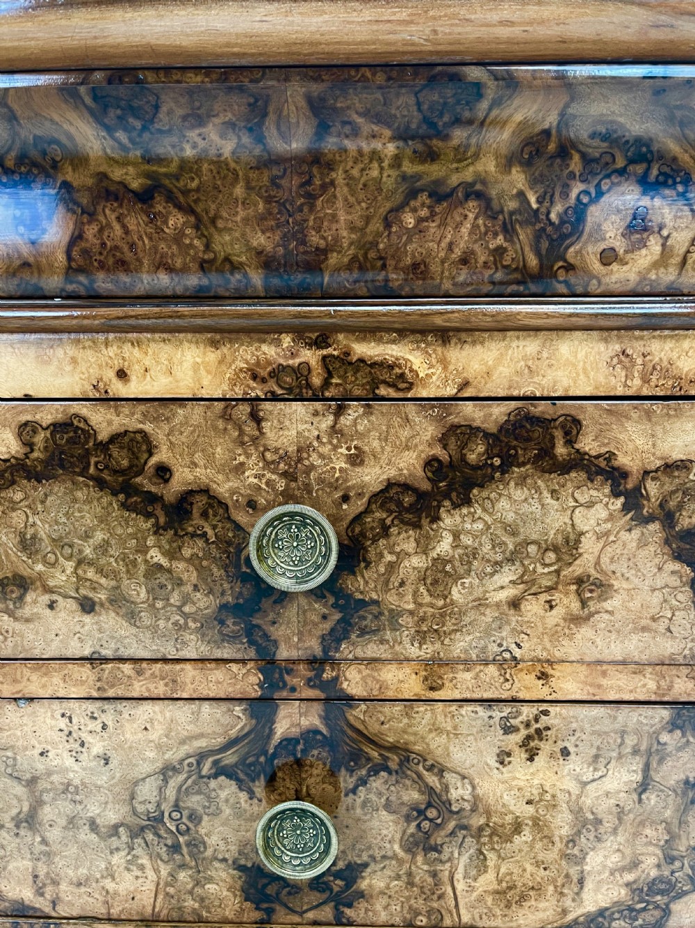 Burr Walnut Louis Phillipe Commode View V