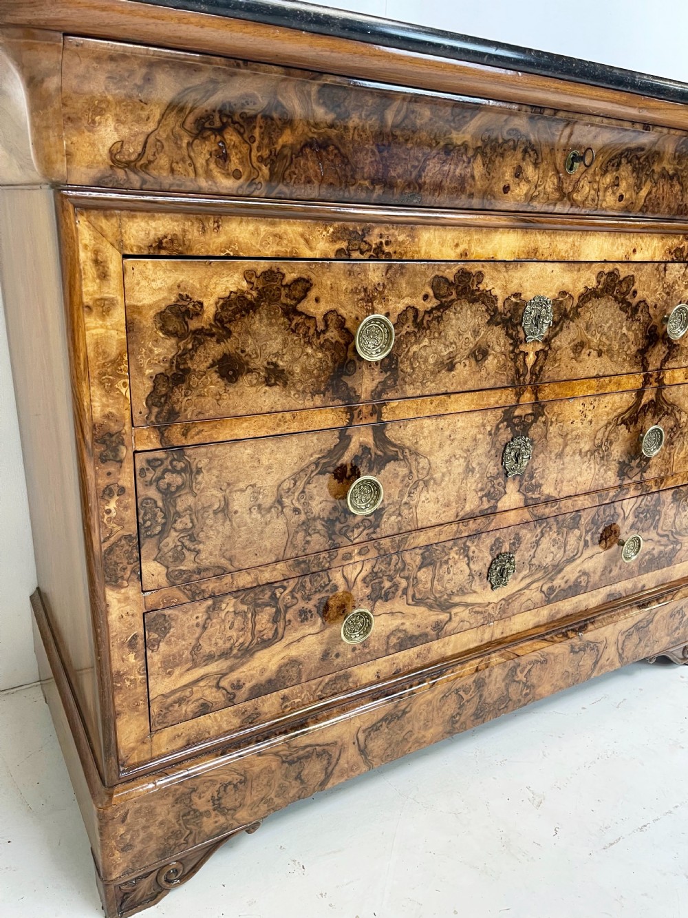 Burr Walnut Louis Phillipe Commode View VIII