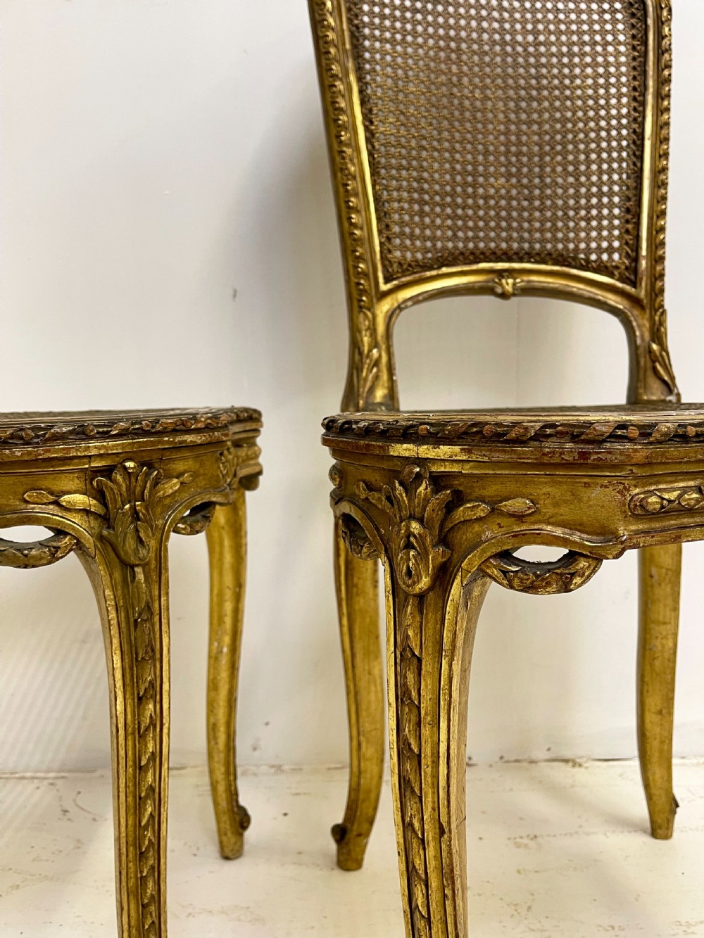 Pair of French Gilt Side chairs View VIII