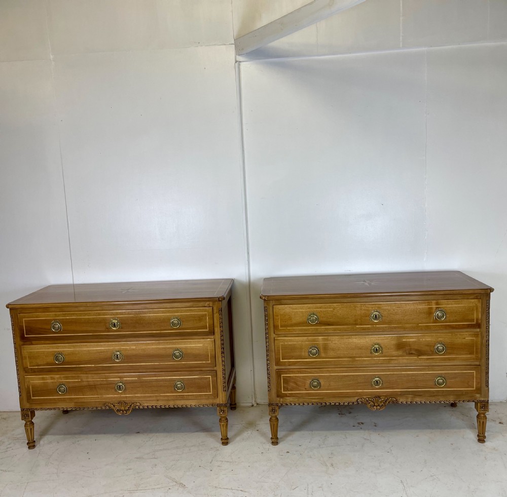 Pair of Walnut Commodes View X