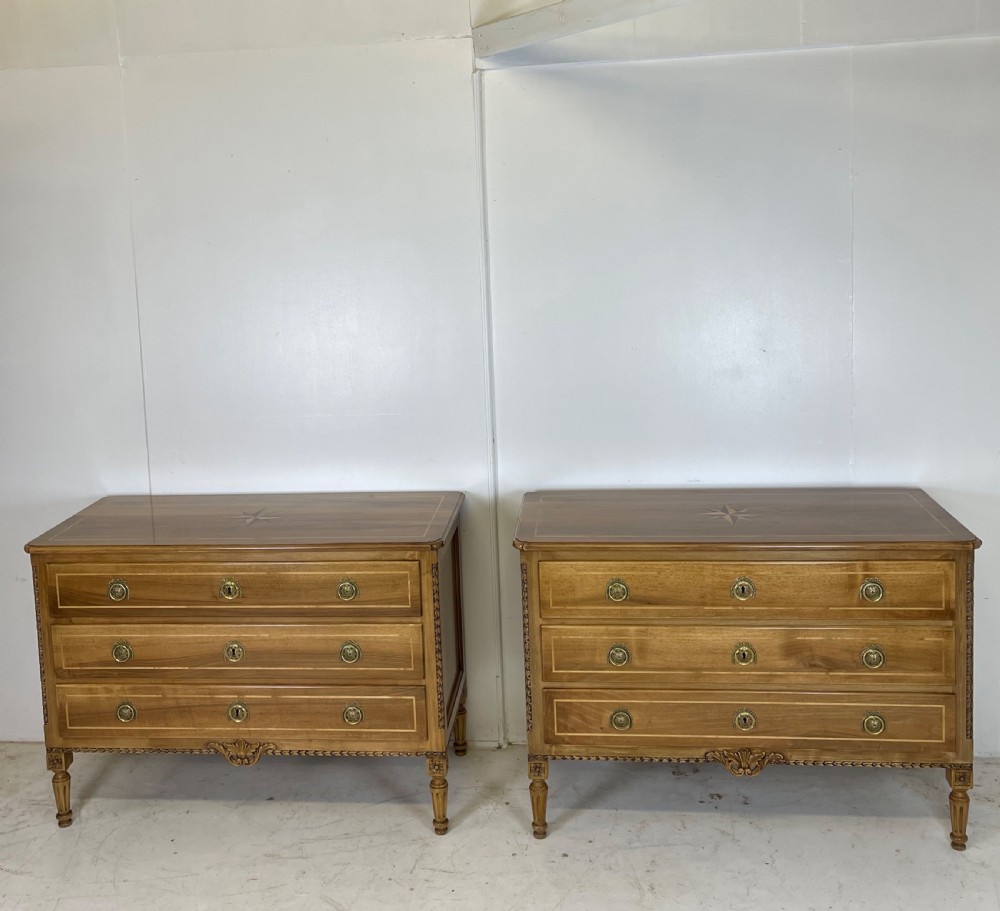 Pair of Walnut Commodes View XI