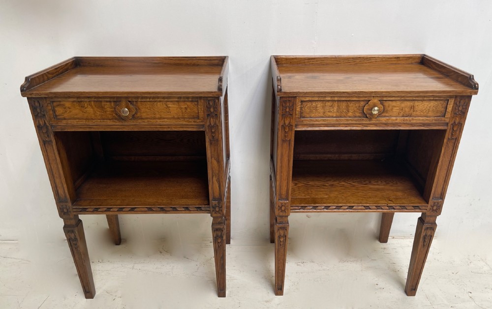 Pair French nightstands 