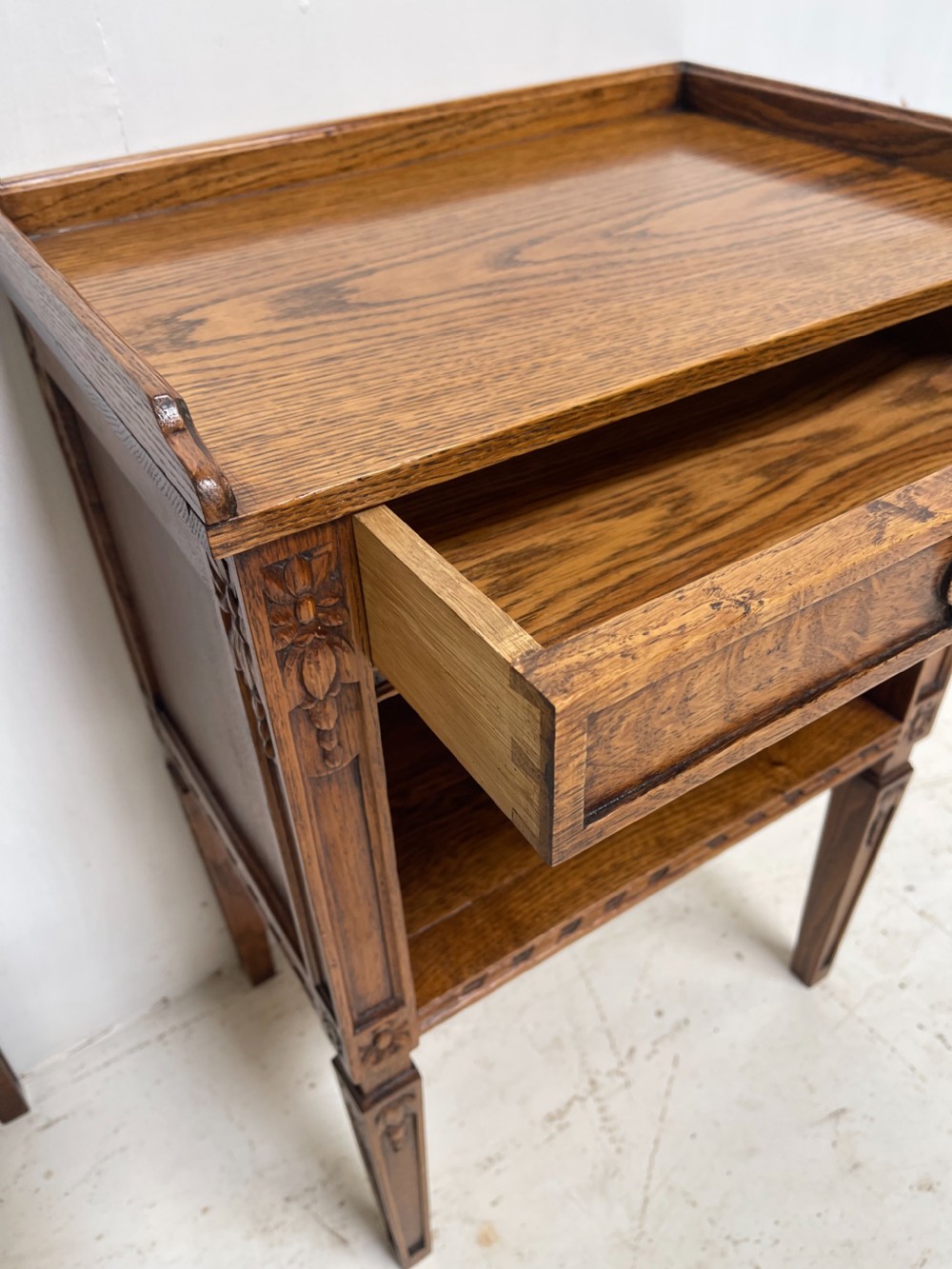 Pair French nightstands  View IX