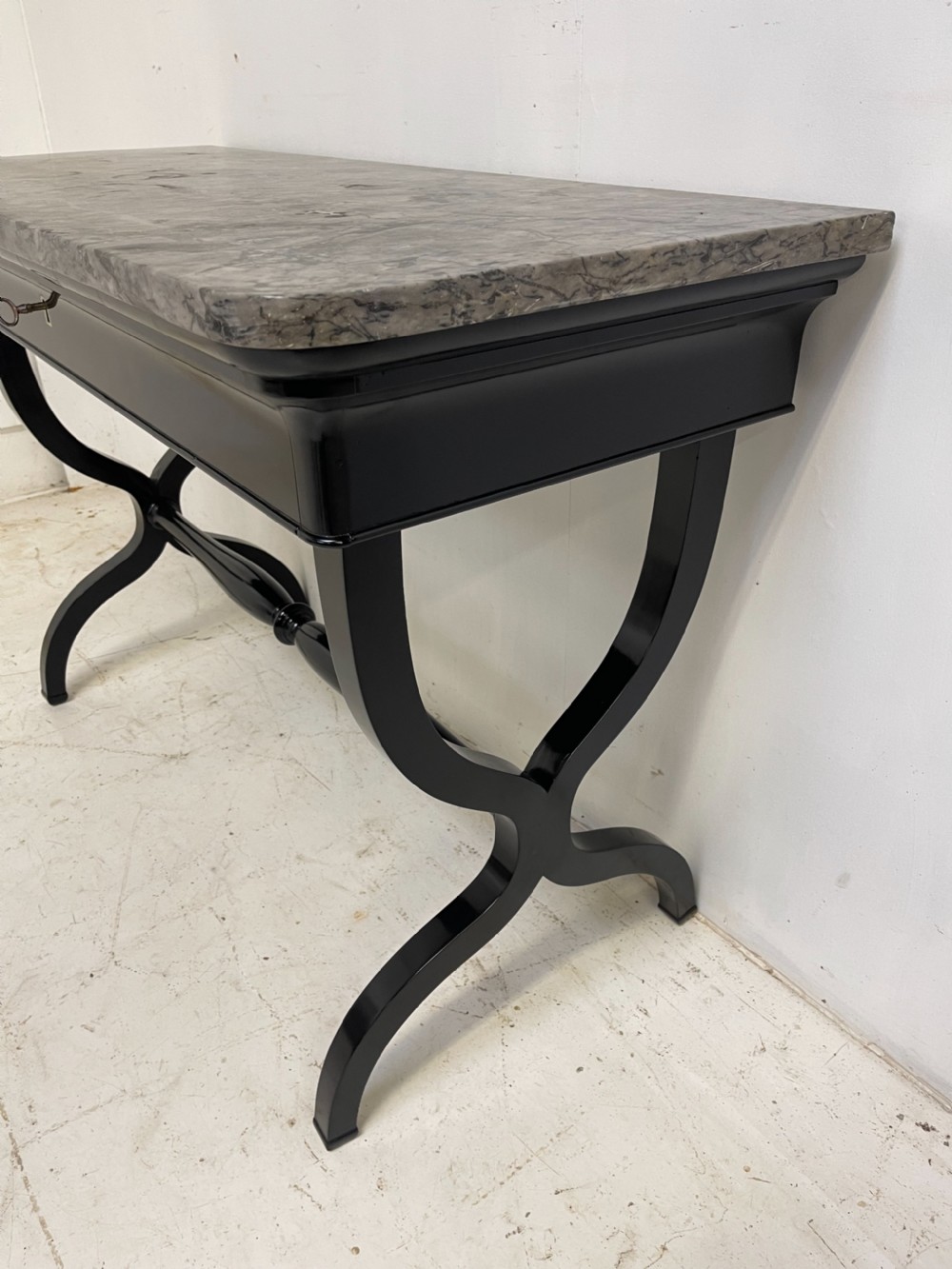 A French empire console table with marble top  View II
