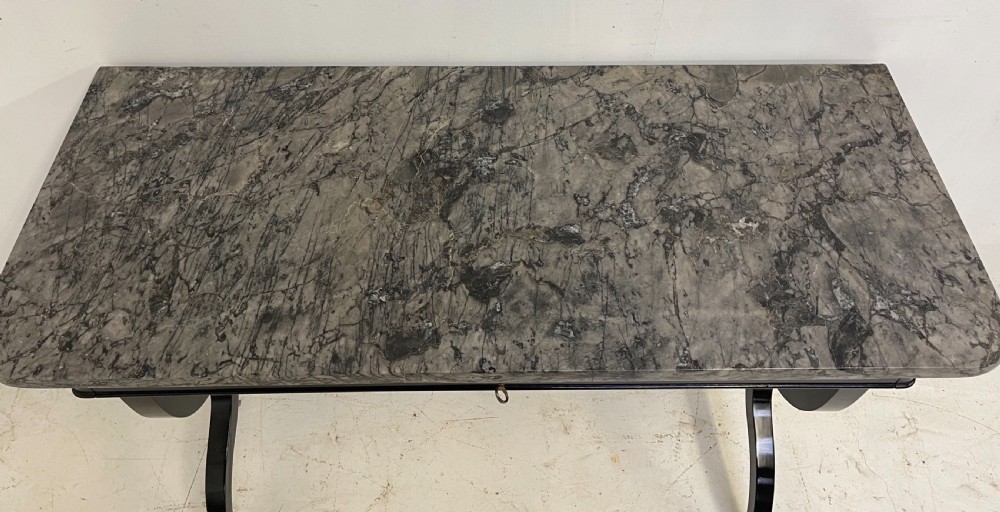 A French empire console table with marble top  View III