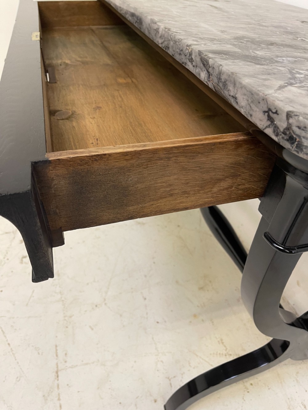 A French empire console table with marble top  View IX