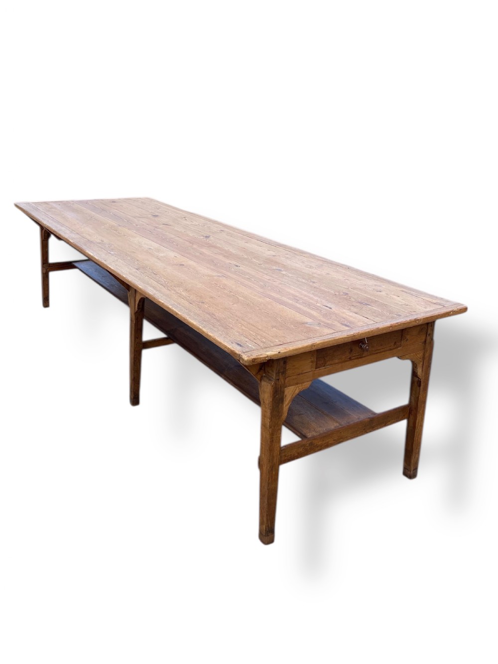 19TH CENTURY ENGLISH PINE DINING TABLE View III