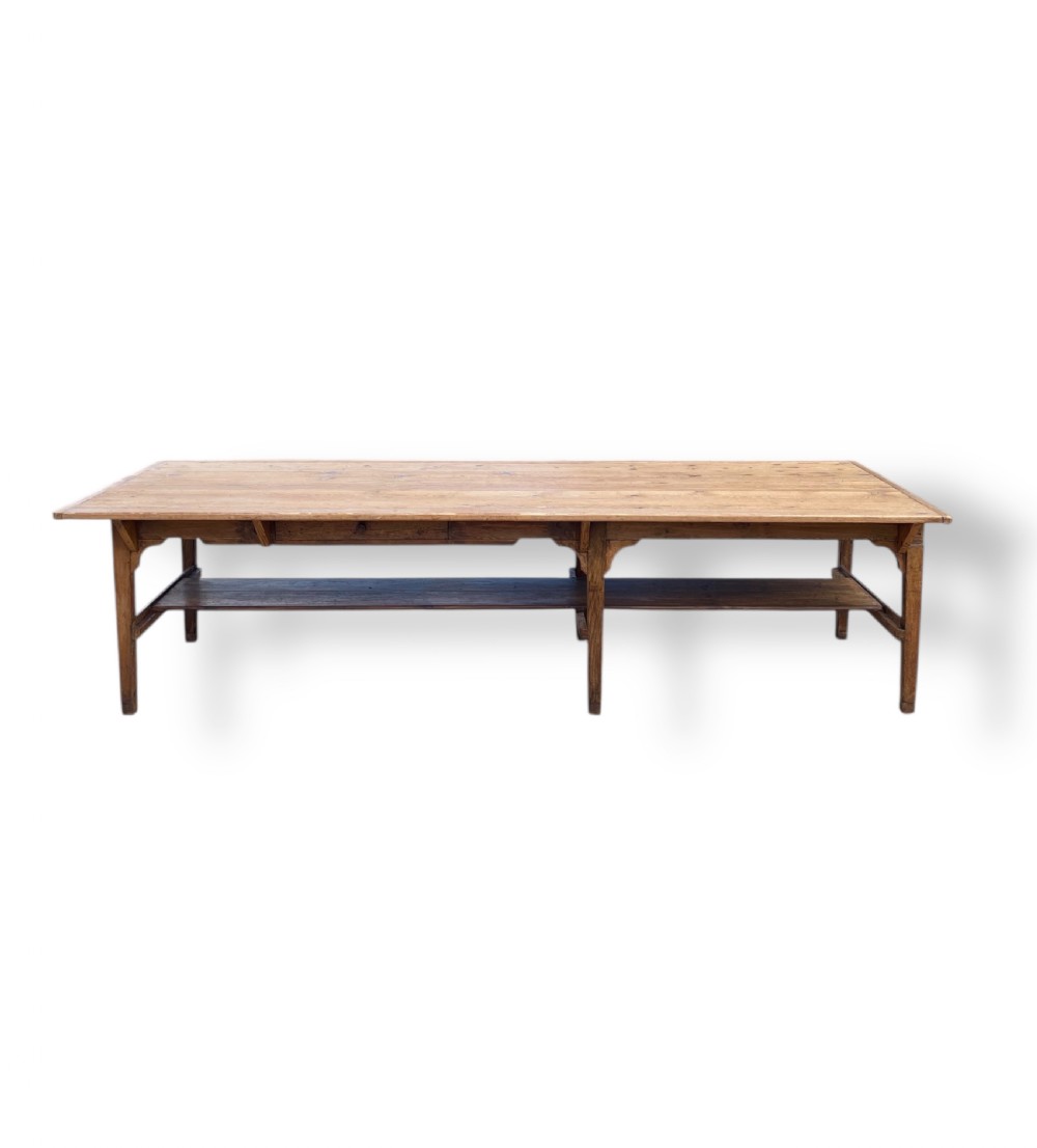 19TH CENTURY ENGLISH PINE DINING TABLE View V