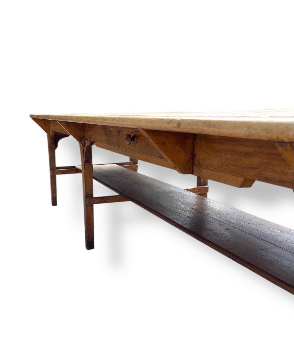 19TH CENTURY ENGLISH PINE DINING TABLE View VIII