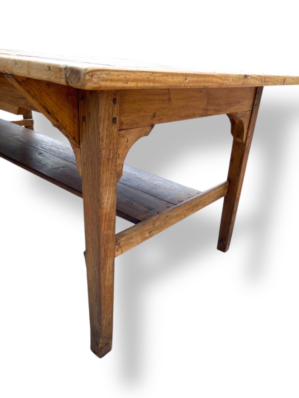 19TH CENTURY ENGLISH PINE DINING TABLE View IX