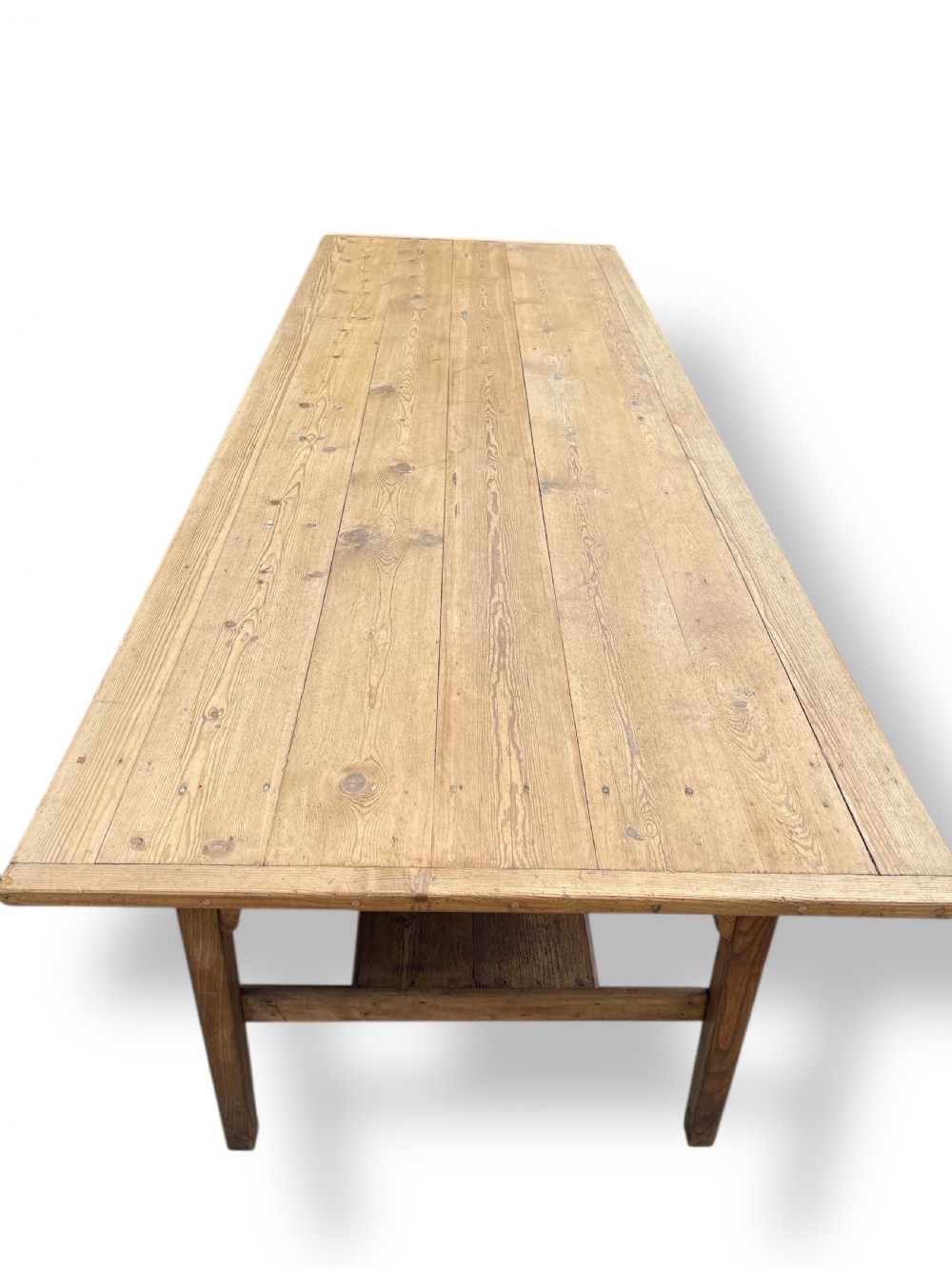 19TH CENTURY ENGLISH PINE DINING TABLE View X