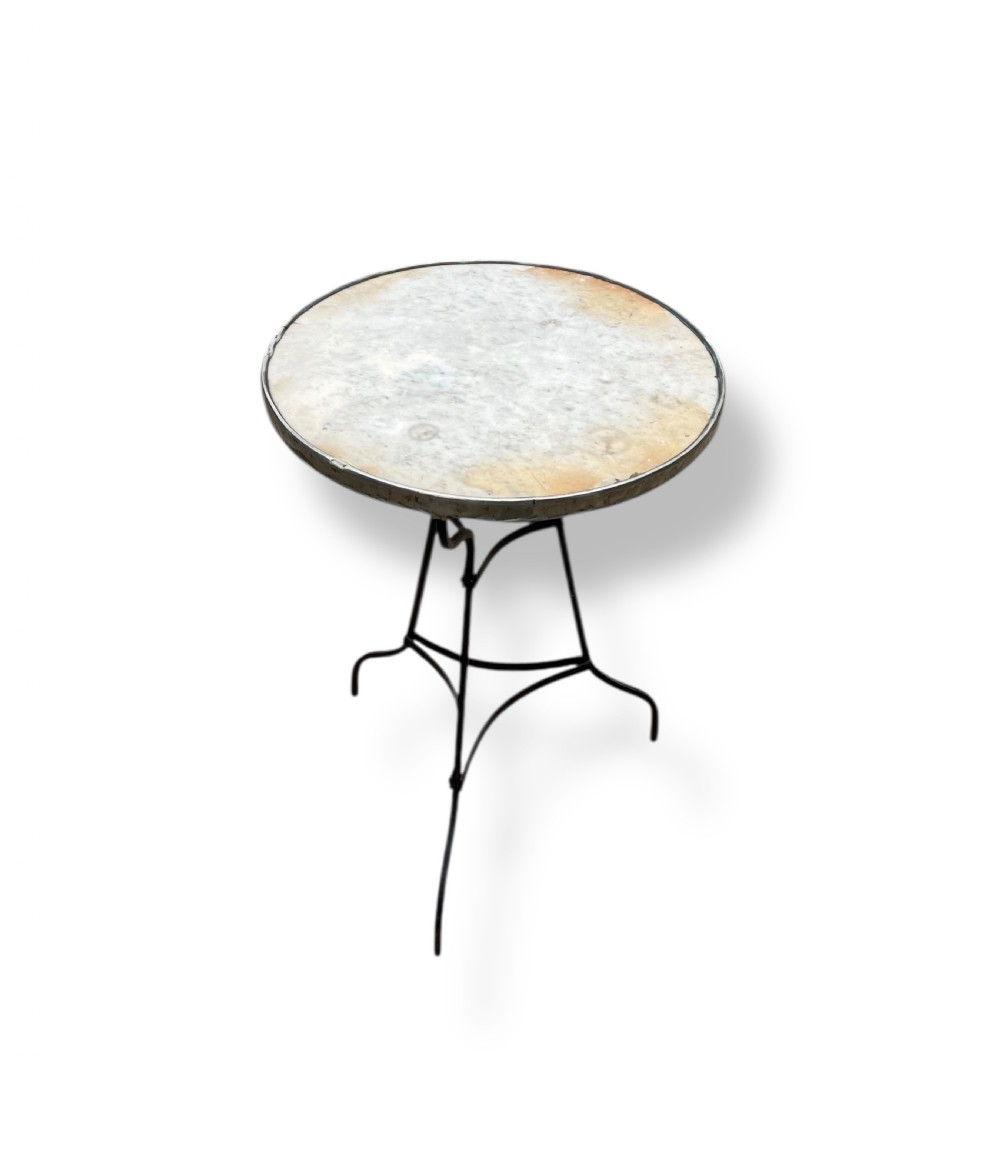 19th Century French Marble Top Bistro Table View II