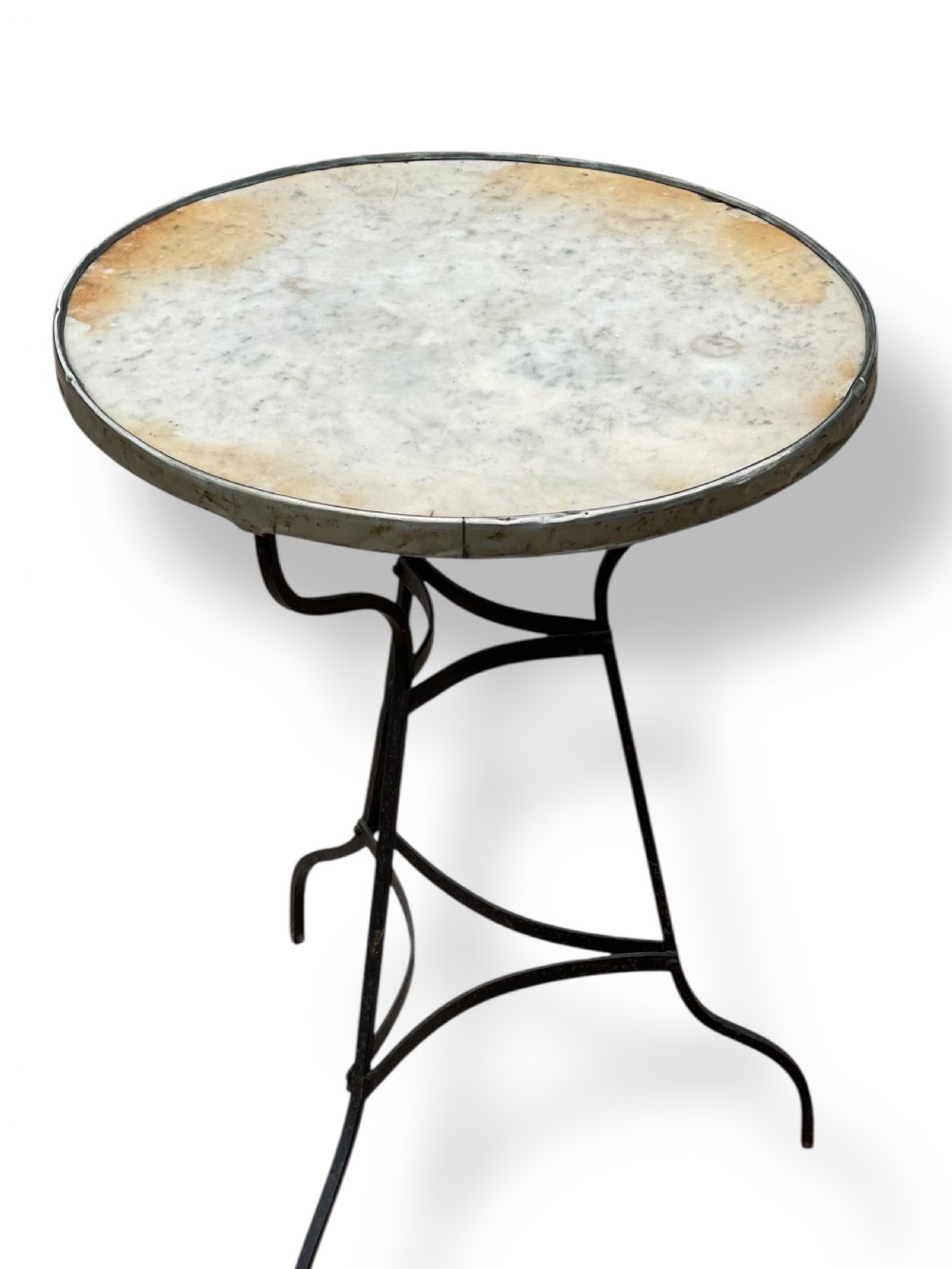 19th Century French Marble Top Bistro Table View V