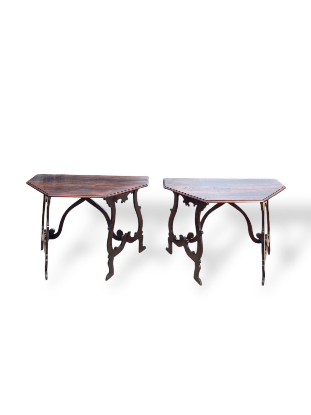 Pair of 18th Century Italian Walnut Console Tables View IV