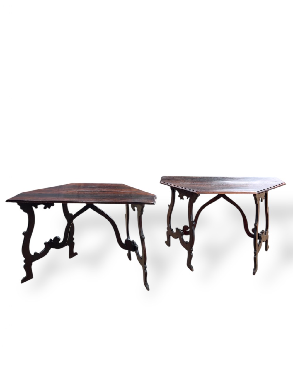 Pair of 18th Century Italian Walnut Console Tables View XIV