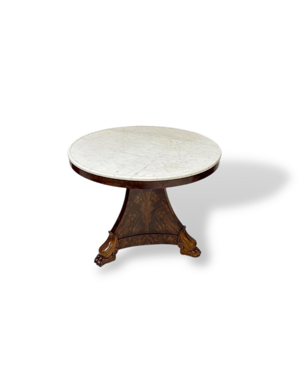 19th Century French Mahogany Tri-Form Base Gueridon