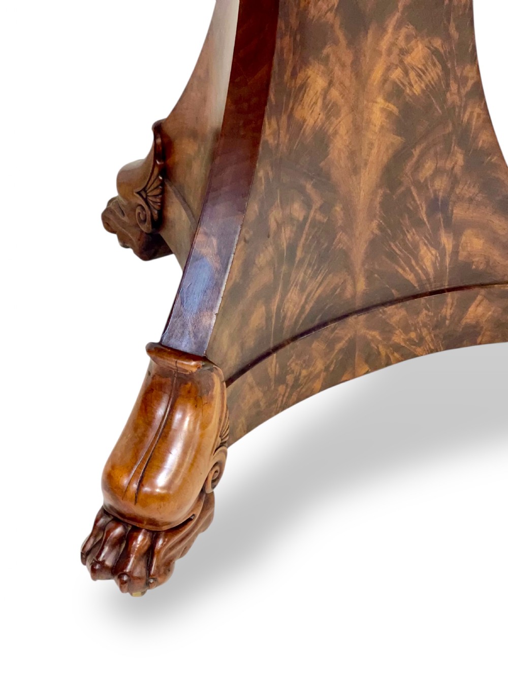 19th Century French Mahogany Tri-Form Base Gueridon View V