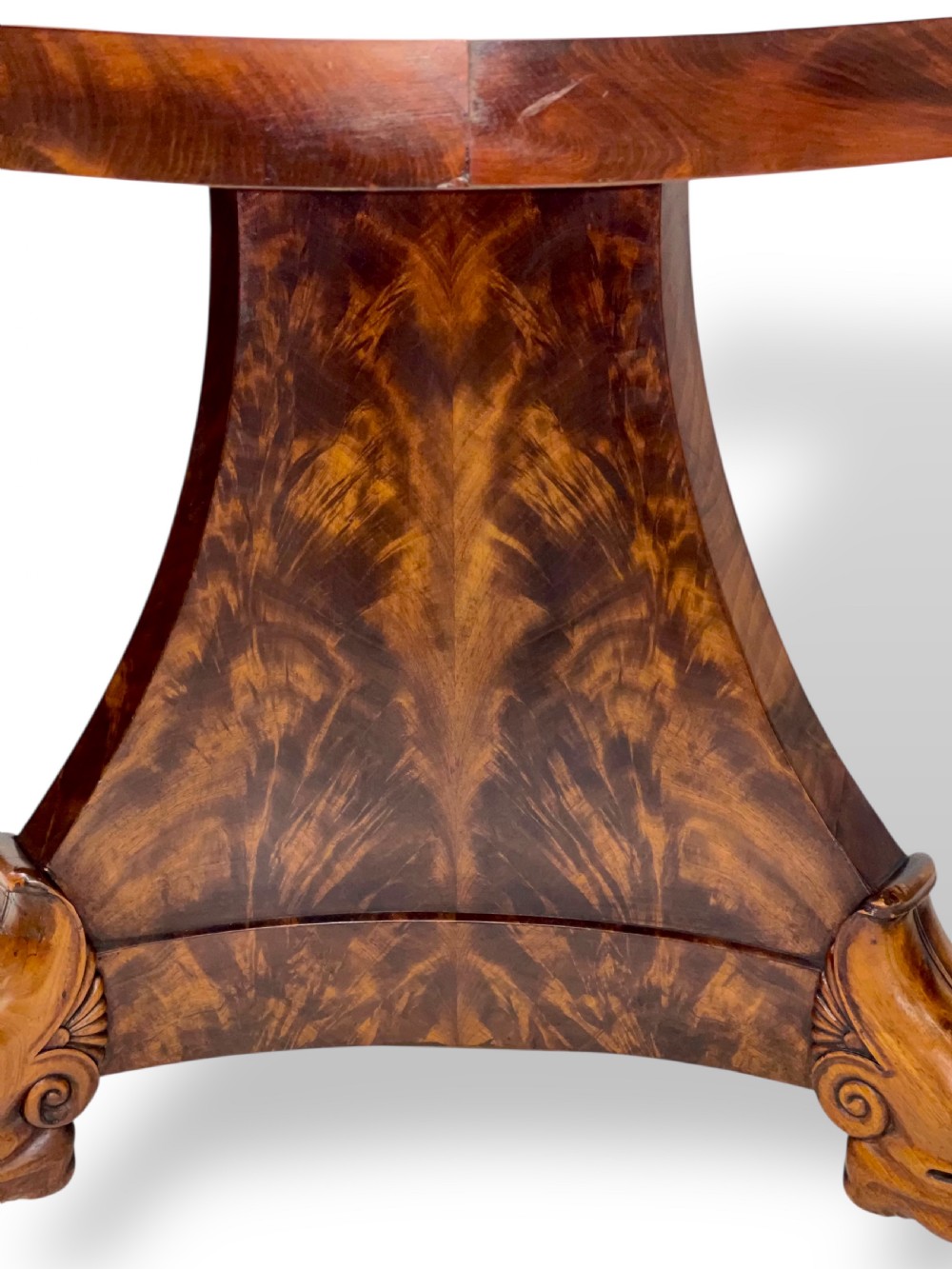 19th Century French Mahogany Tri-Form Base Gueridon View VI