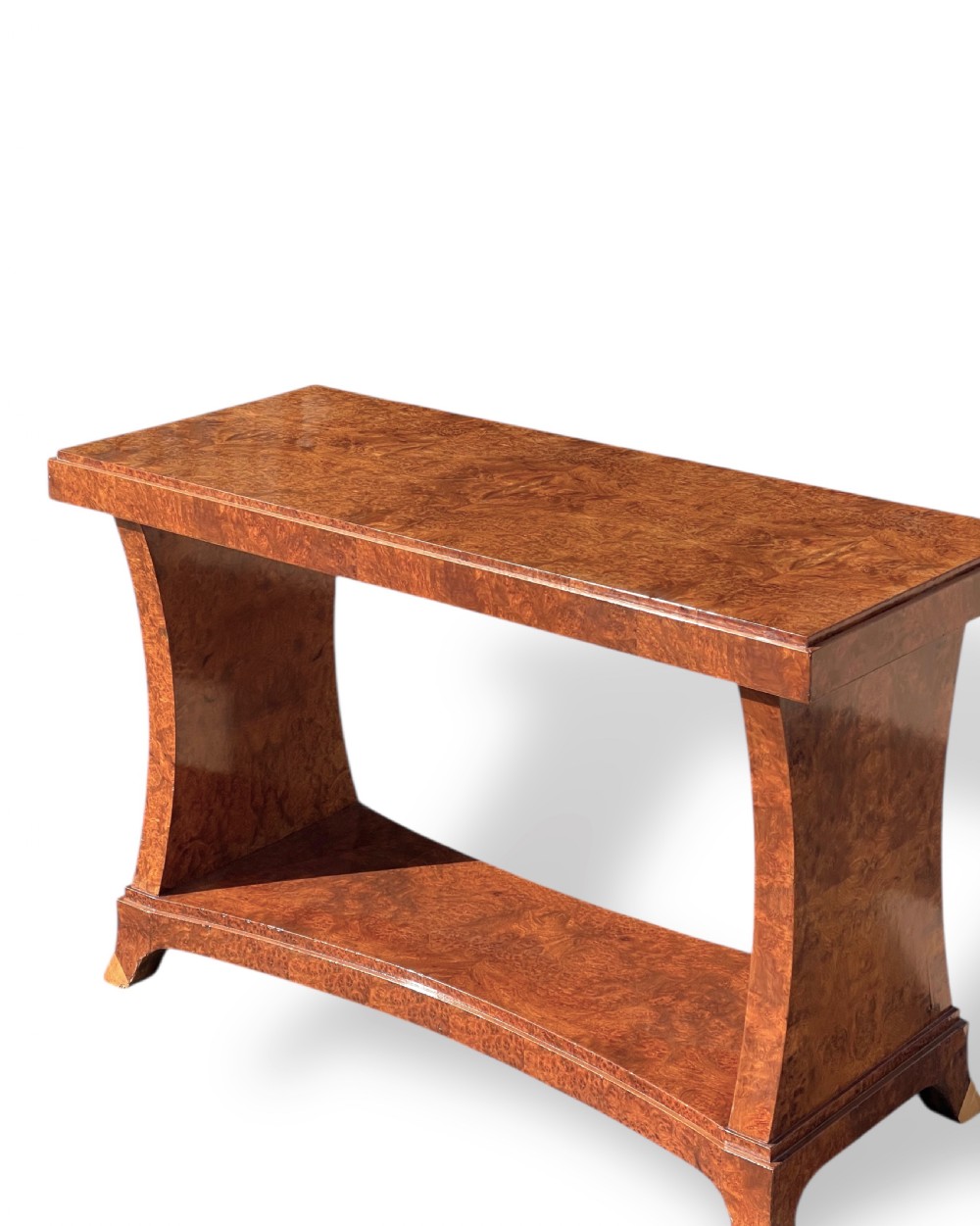 Burr Walnut Art Deco Table View III