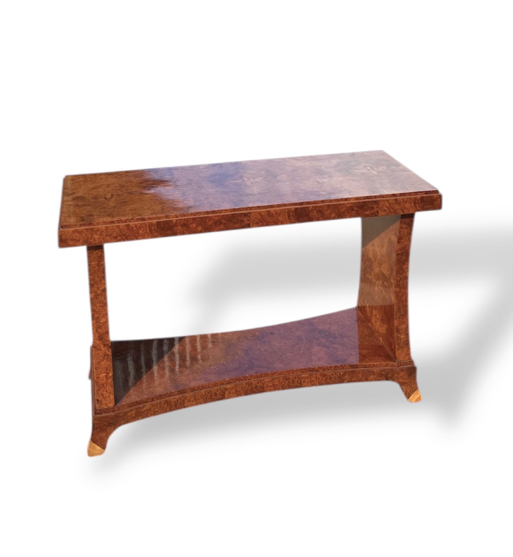 Burr Walnut Art Deco Table View V
