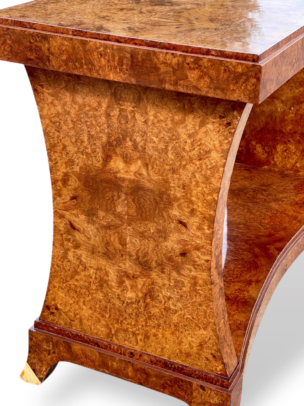 Burr Walnut Art Deco Table View VIII