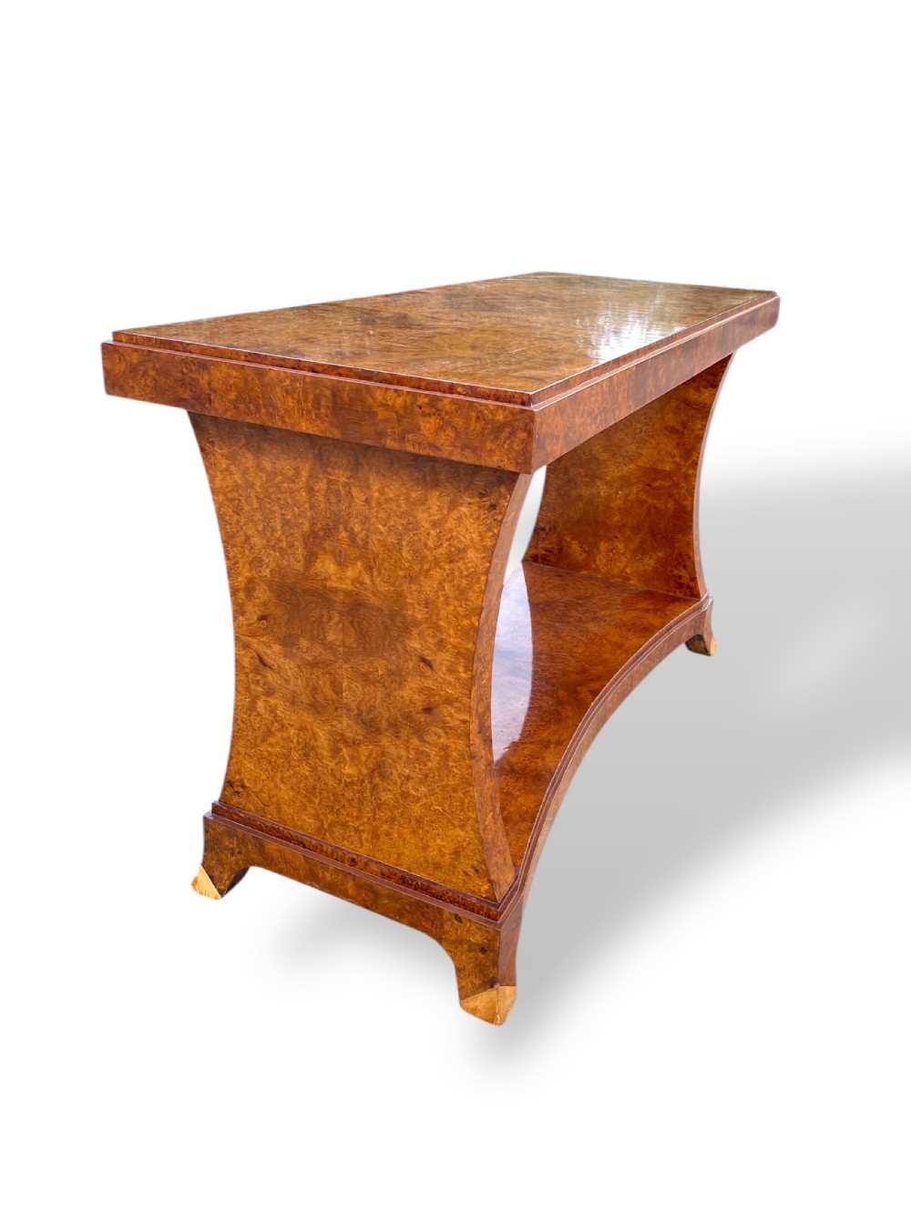 Burr Walnut Art Deco Table View X