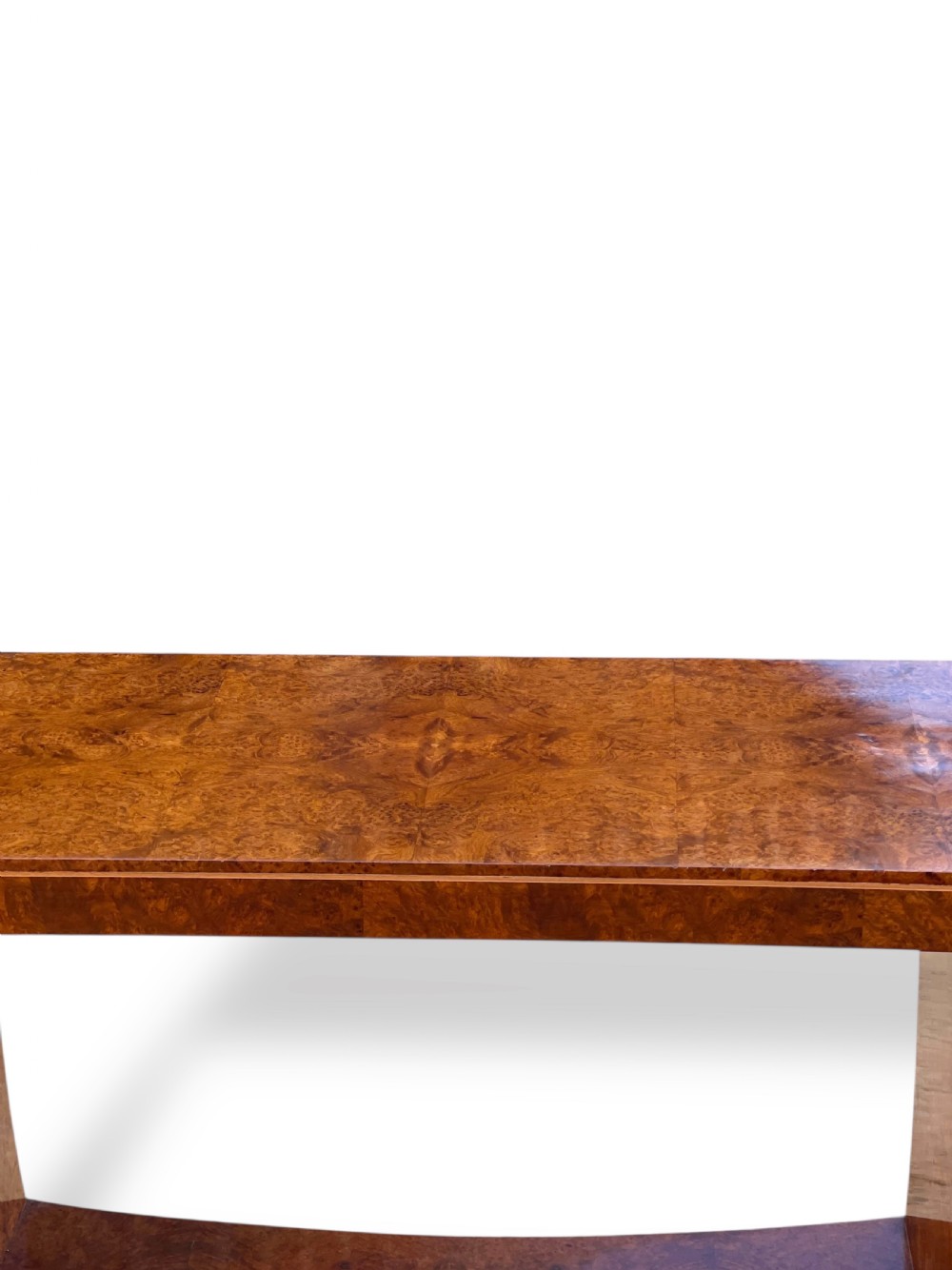 Burr Walnut Art Deco Table View XI