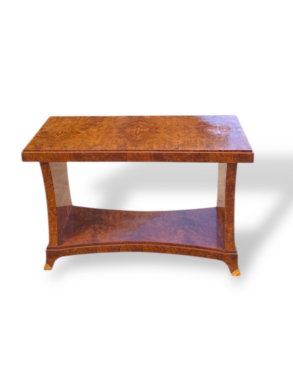 Burr Walnut Art Deco Table View XII