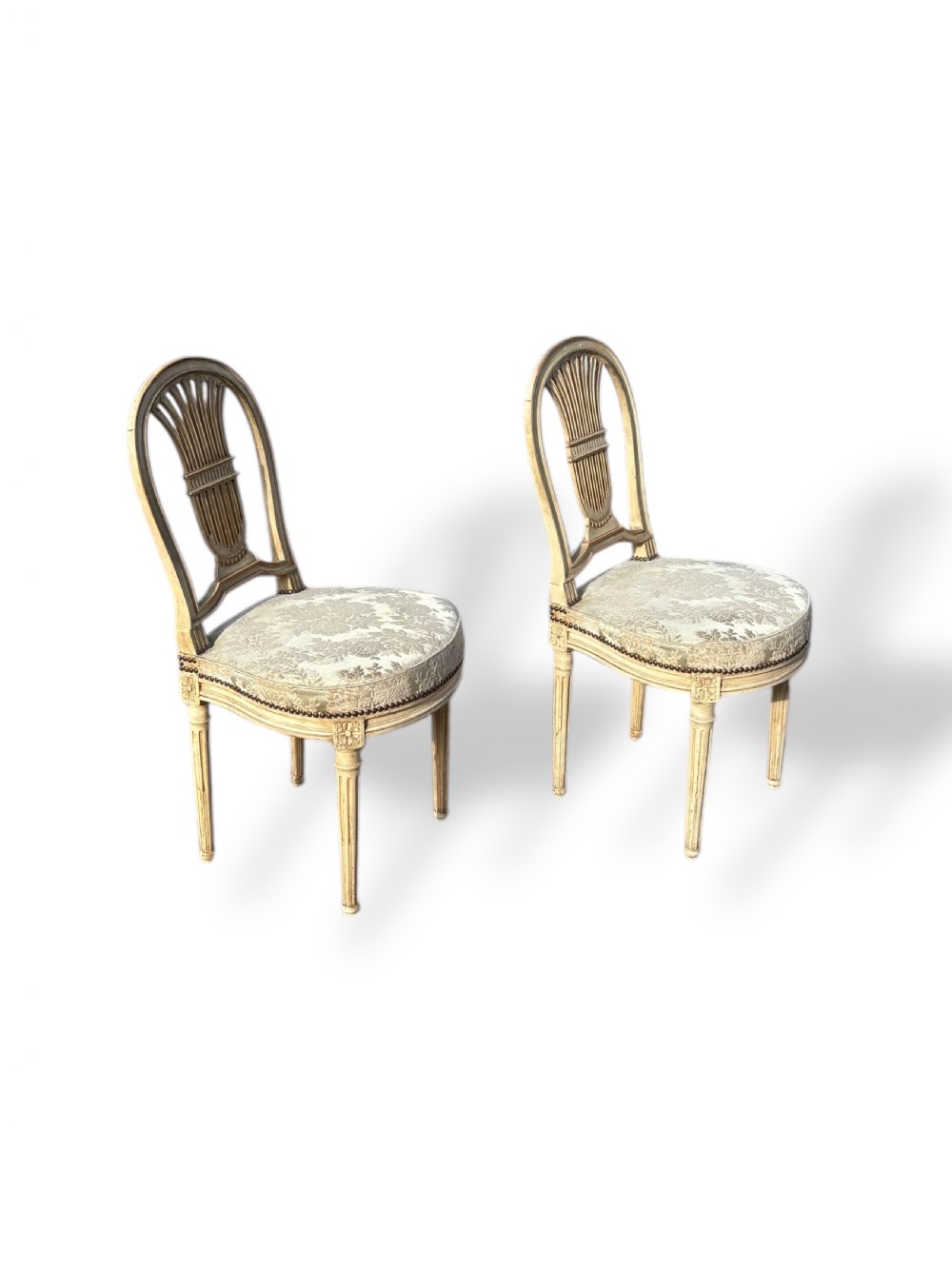 Pair of French Painted Side Chairs View IV